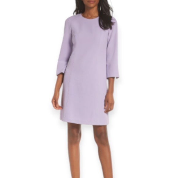 Vince Camuto Lavender Purple Kors Crepe Shift dress SZ 8 - Picture 4 of 14